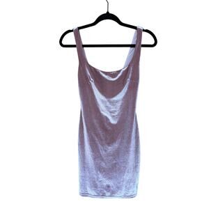 Renamed Pink Velvet Mini Dress – Size XS – Zipper Closure